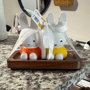 Miffy Orange and Yellow Salt and Pepper Shakers